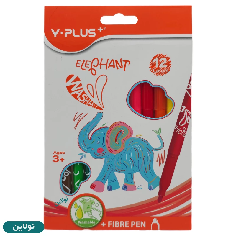 قیمت و خرید ماژیک نقاشی 12 رنگ وای پلاس مدل Y plus Elephant | نولاین