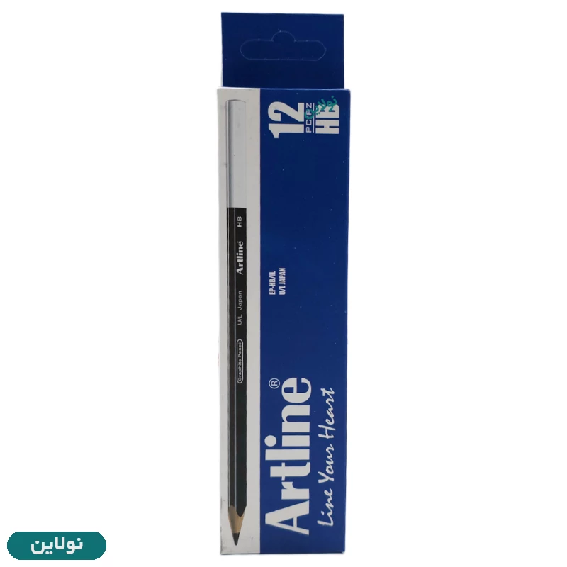 قیمت و خرید مداد مشکی آرت لاین سه گوش مدل graphite pencil بسته 12 عددی | نولاین