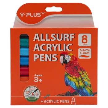 ماژیک اکریلیک 8 رنگ وای پلاس مدل Y plus Acrylic Pens | نولاین