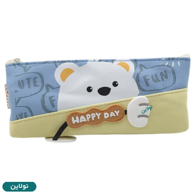 قیمت و خرید جامدادی تک زیپ فانتزی طرح حیوانات Happy day کد H-214 | نولاین