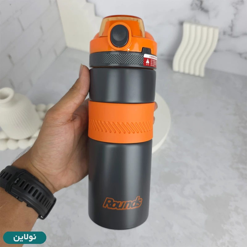 قیمت و خرید تراول ماگ فلزی طرح Rounds حجم 500 میلی لیتر کد Lookoo LK22208 | نولاین