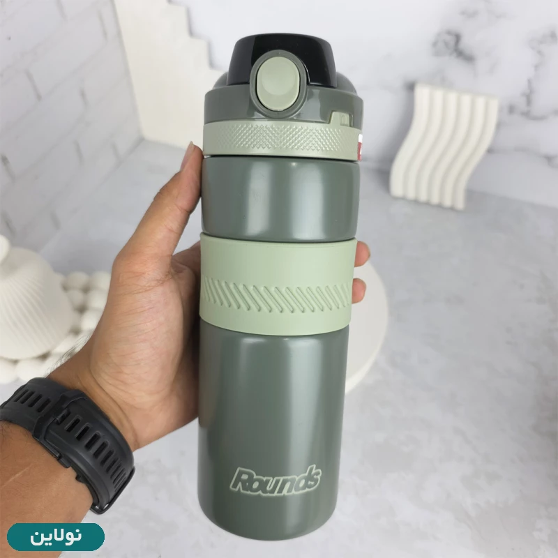 قیمت و خرید تراول ماگ فلزی طرح Rounds حجم 500 میلی لیتر کد Lookoo LK22208 | نولاین