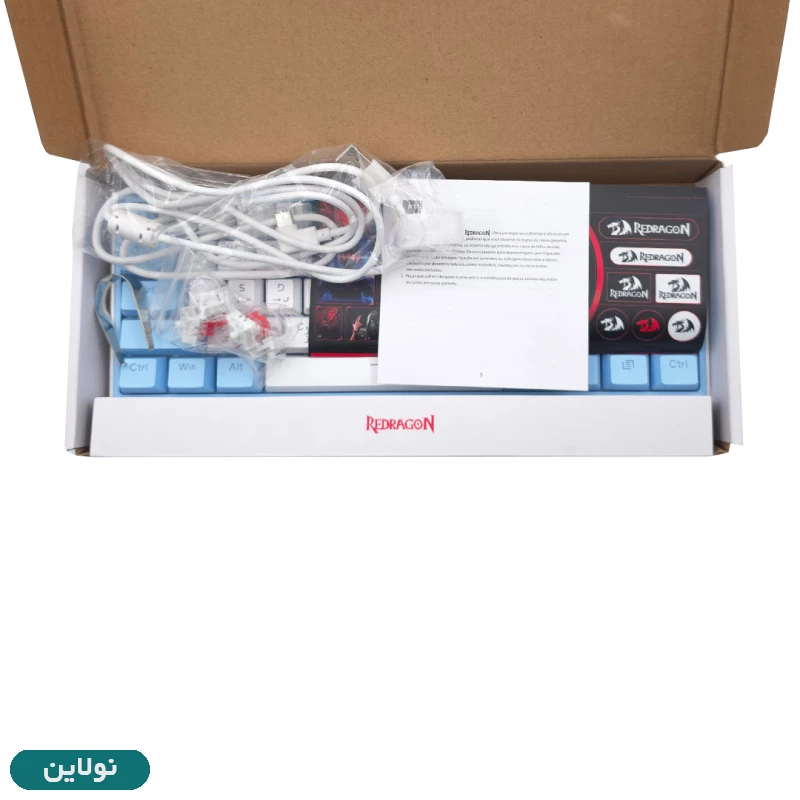 قیمت و خرید جعبه باز - کیبورد گیمینگ ردراگون مدل K617 Fizz RGB | نولاین
