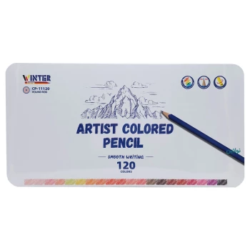 مداد رنگی 120 رنگ وینتر جعبه فلزی کد cp-11120 winter | نولاین