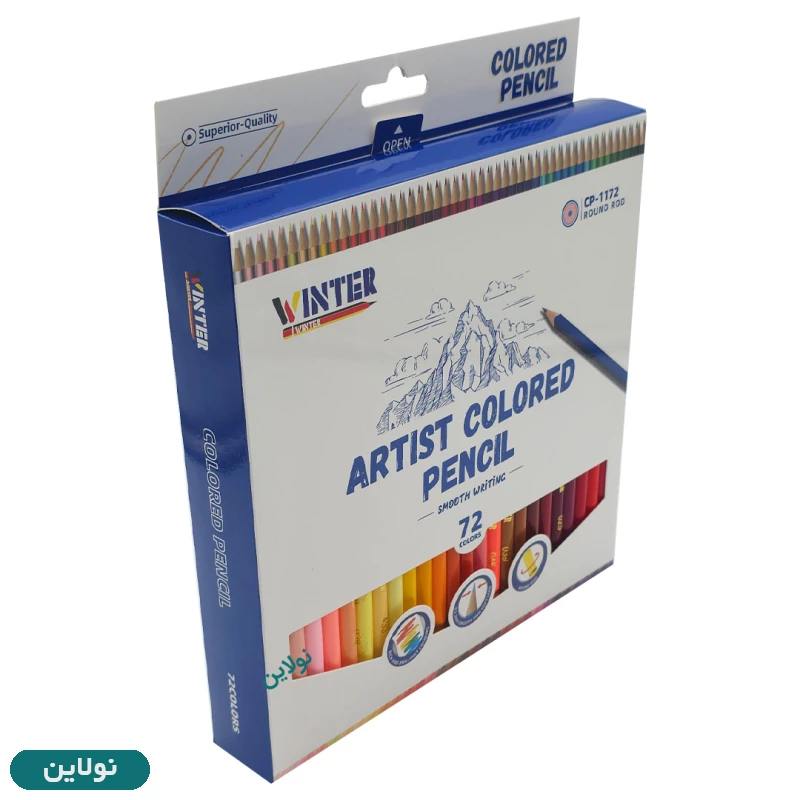 قیمت و خرید مداد رنگی 72 رنگ وینتر جعبه مقوایی کد cp-1172 winter | نولاین