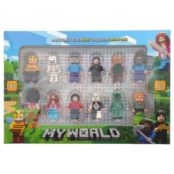 ست کالکشن لگو آدمک ماینکرافت بسته 12 عددی طرح My World کد 55003 | نولاین