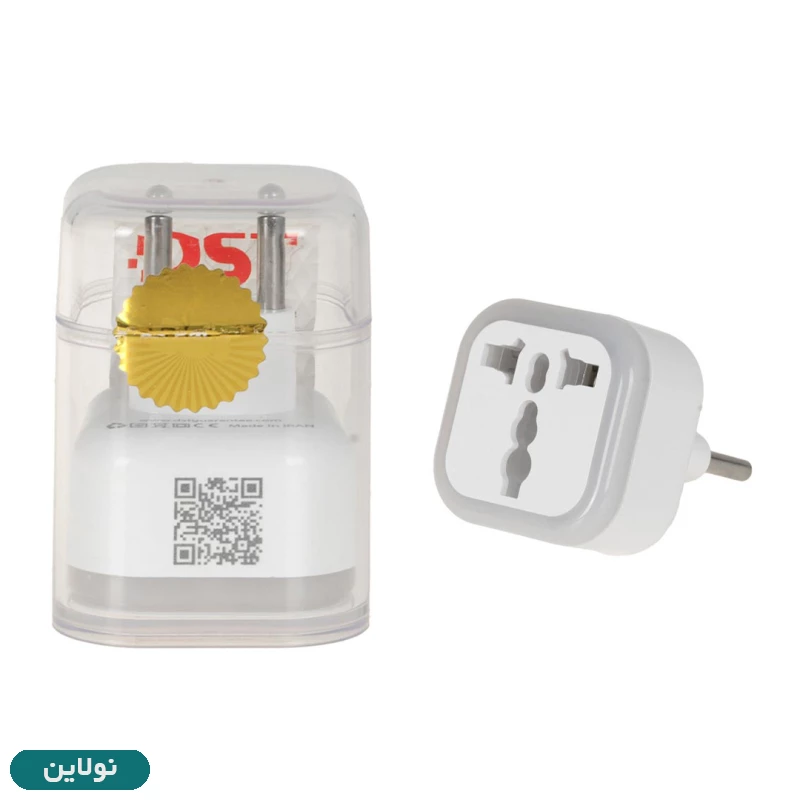 قیمت و خرید مبدل برق 3 به 2 چراغ دار دی اس تی کد D01-L | نولاین