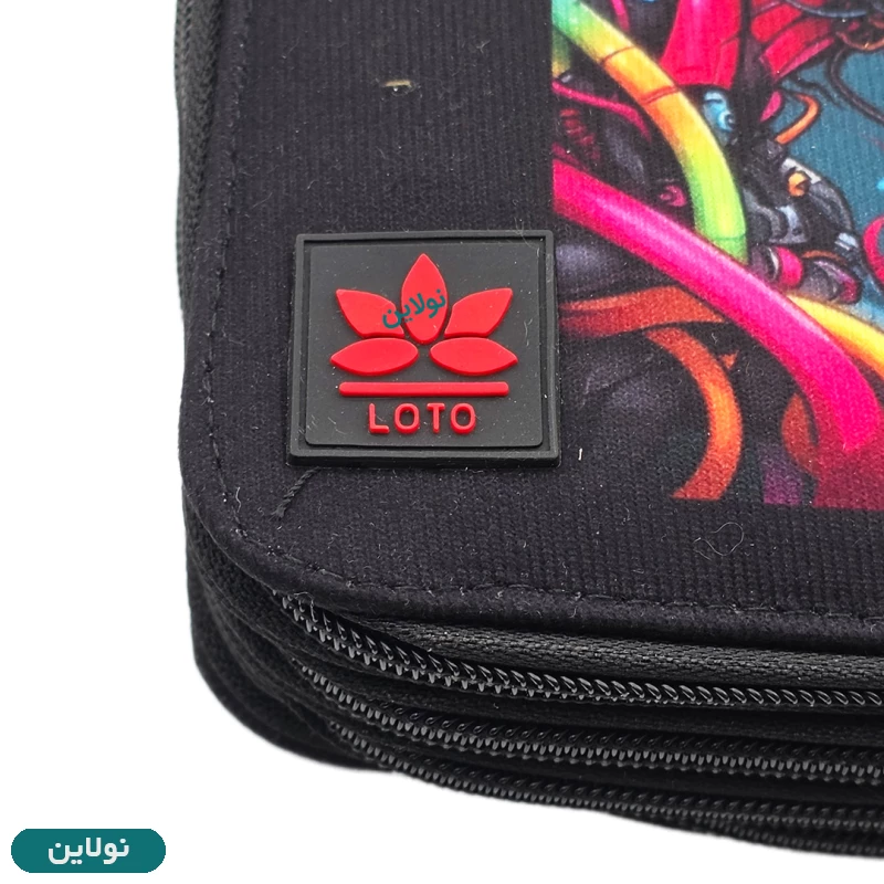 قیمت و خرید کیف مداد رنگی 120 رنگ چهار زیپ لت loto سری Dark طرح 28 کد KPB120 | نولاین