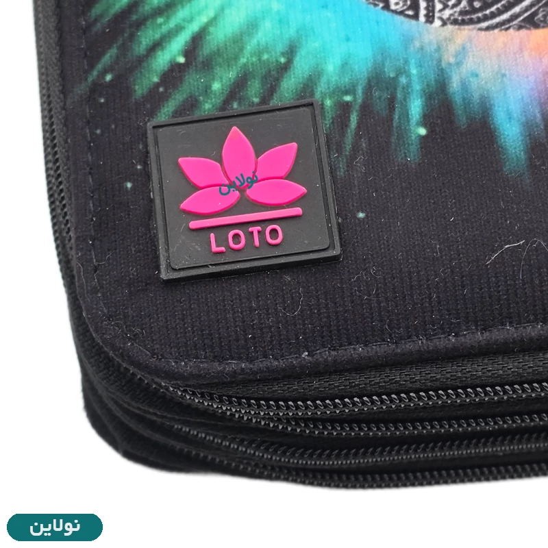قیمت و خرید کیف مداد رنگی 120 رنگ چهار زیپ لت loto سری Dark طرح 25 کد KPB120 | نولاین