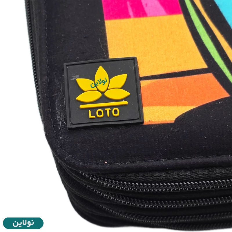 قیمت و خرید کیف مداد رنگی 120 رنگ چهار زیپ لت loto سری Dark طرح 24 کد KPB120 | نولاین
