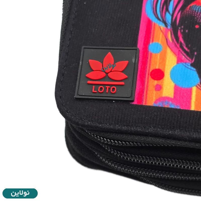 قیمت و خرید کیف مداد رنگی 120 رنگ چهار زیپ لت loto سری Dark طرح 27 کد KPB120 | نولاین