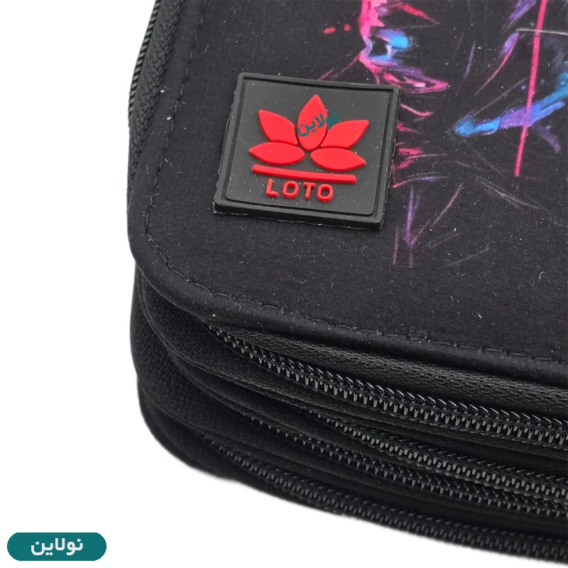 قیمت و خرید کیف مداد رنگی 120 رنگ چهار زیپ لت loto سری Dark طرح 29 کد KPB120 | نولاین