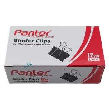 گیره دوبل پنتر سایز 25 میلی متری بسته 12 عددی کد BC102 | نولاین