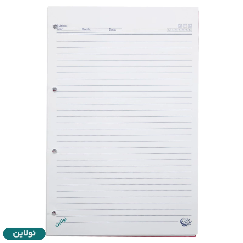 قیمت و خرید کاغذ یدک کلاسور 4 سوراخ سادات بسته 100 عددی به همراه گیره کد Q-100 | نولاین