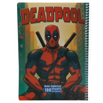 دفتر مشق تک خط 100 برگ فانتزی طرح ددپول DeadPool ایران امروز کد 1002 | نولاین