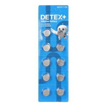 باتری ساعتی دیتکس پلاس آلکالاین مدل AG13 بسته 10 عددی Detex+ | نولاین