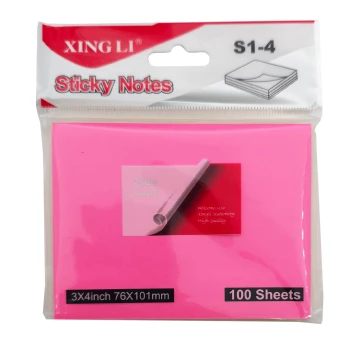 استیک نوت رنگی سایز 101 × 76 میلی متر بسته 100 عددی کد XING LI S1-4 | نولاین