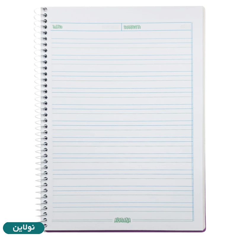 قیمت و خرید دفتر زبان 3 خط 80 برگ سیمی آپادانا سری فانتزی طرح 9 کد 27 | نولاین