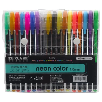 خودکار 18 رنگ Zuixua ضخامت 1 میلی متری مدل color pen کد HP6107-18 | نولاین