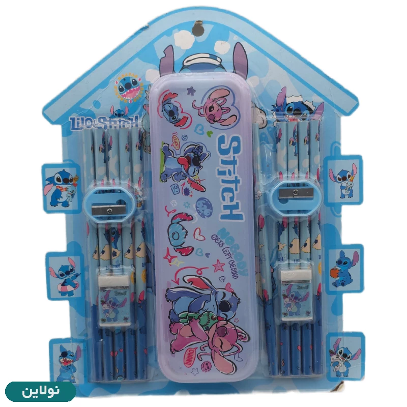 قیمت و خرید پک لوازم تحریر فانتزی طرح استیج Stitch کد WS 1701 | نولاین