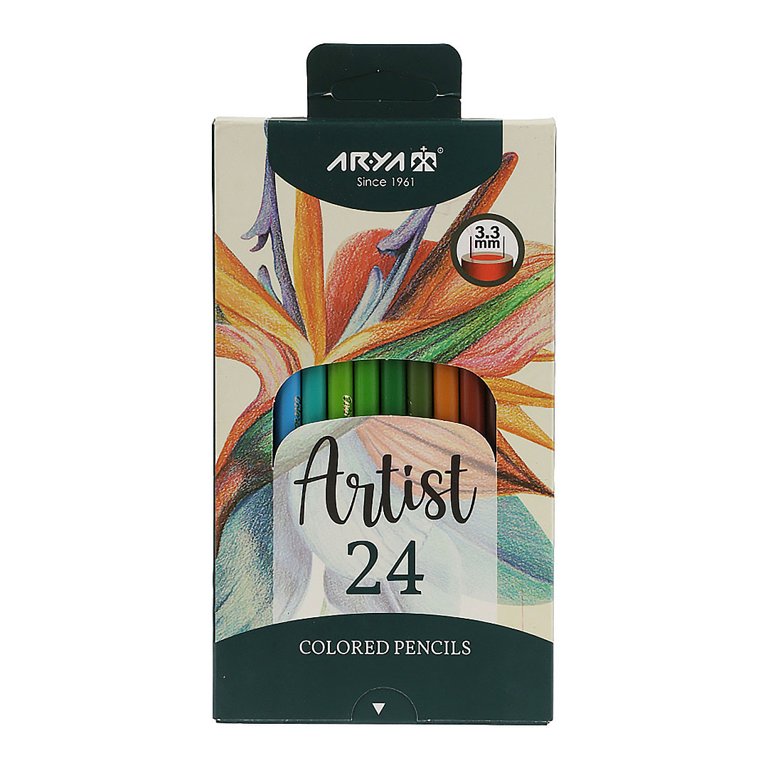 مداد رنگی 24 رنگ آرتیست آریا Arya Artist | نولاین