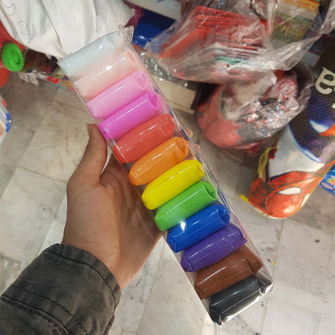 خمیر کلی سبک 12 رنگ بسته ای | نولاین