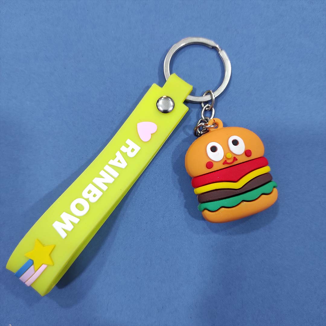 قیمت و خرید جاکلیدی فانتزی سیلیکونی طرح همبرگر کد 0002 | نولاین