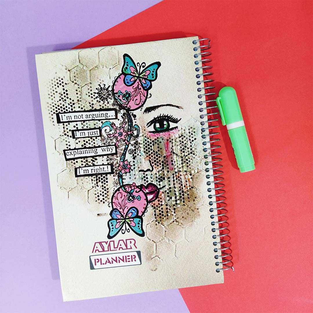 دفتر برنامه ریزی آیلار سیمی جلد سخت طرح چهره کد P-10 | نولاین