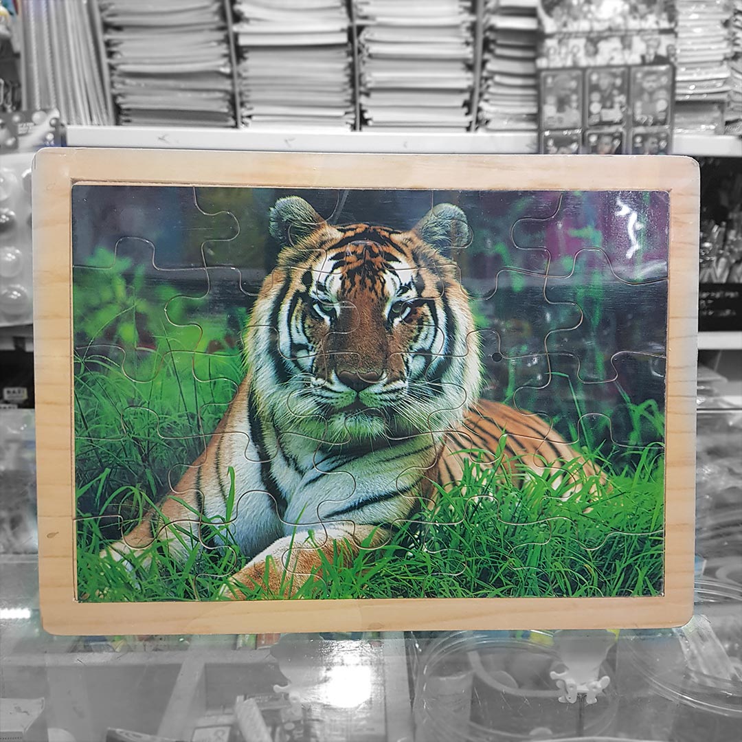 قیمت و خرید پازل چوبی کوچک طرح ببر کد 002 | نولاین