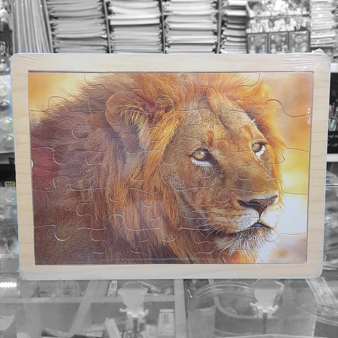 پازل چوبی کوچک طرح شیر کد 004 | نولاین