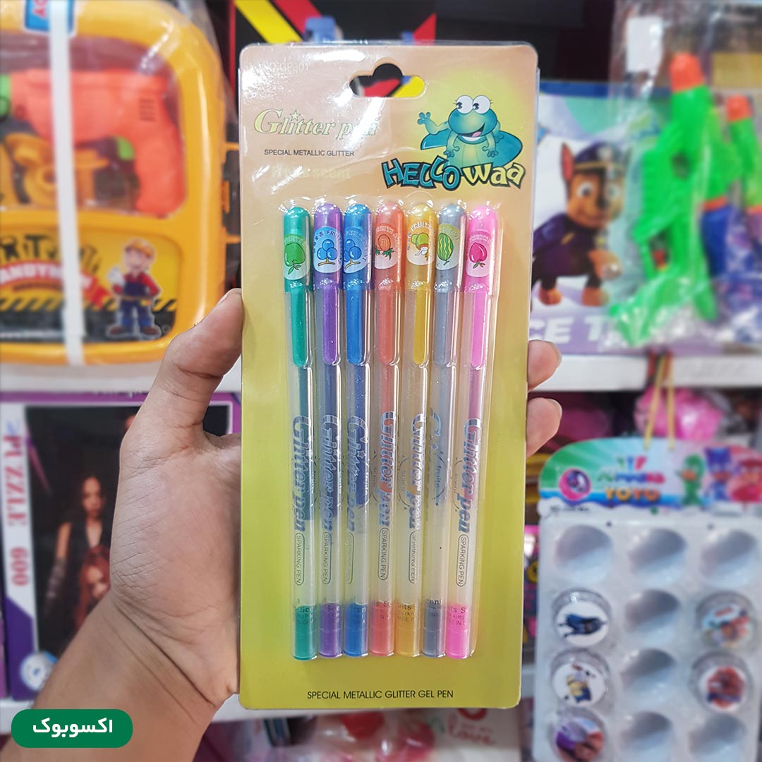 قیمت و خرید خودکار اکلیلی عطری 7 رنگ میوه ای مدل Hello waa | نولاین