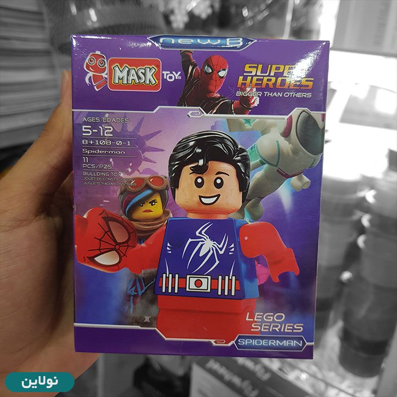قیمت و خرید لگو آدمک ماسک Mask مدل مرد عنکبوتی (اسپایدرمن) کد 108 | نولاین