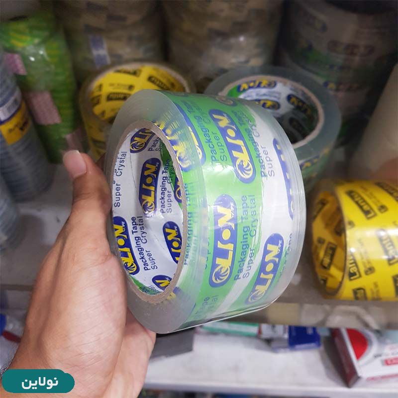 قیمت و خرید چسب نواری پهن 90 یارد بی صدا لاین lion | نولاین