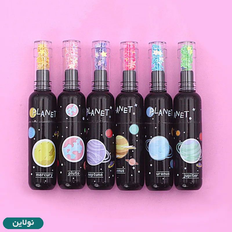 قیمت و خرید هایلایتر فانتزی طرح کهکشانی (فضانورد) بسته 6 عددی | نولاین