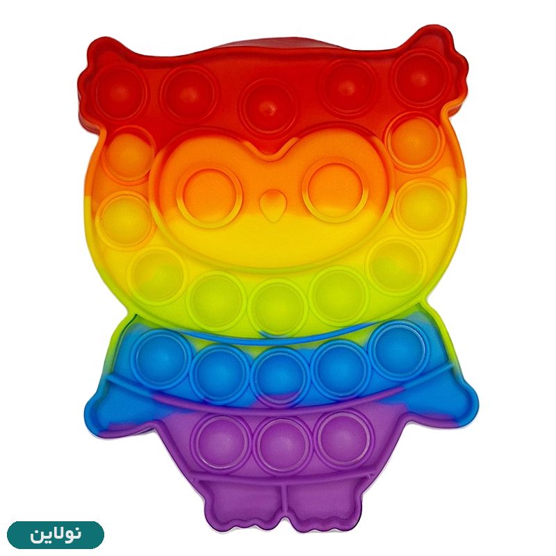 قیمت و خرید پاپت اسباب بازی رنگین کمونی طرح جغد | نولاین