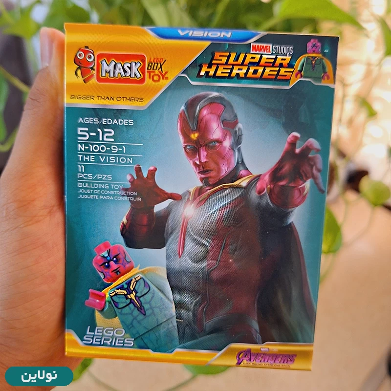قیمت و خرید لگو آدمک ویژن vision طلایی ماسک mask کد 10091 | نولاین قیمت و خرید لگو آدمک ویژن vision طلایی ماسک mask کد 10091 | نولاین