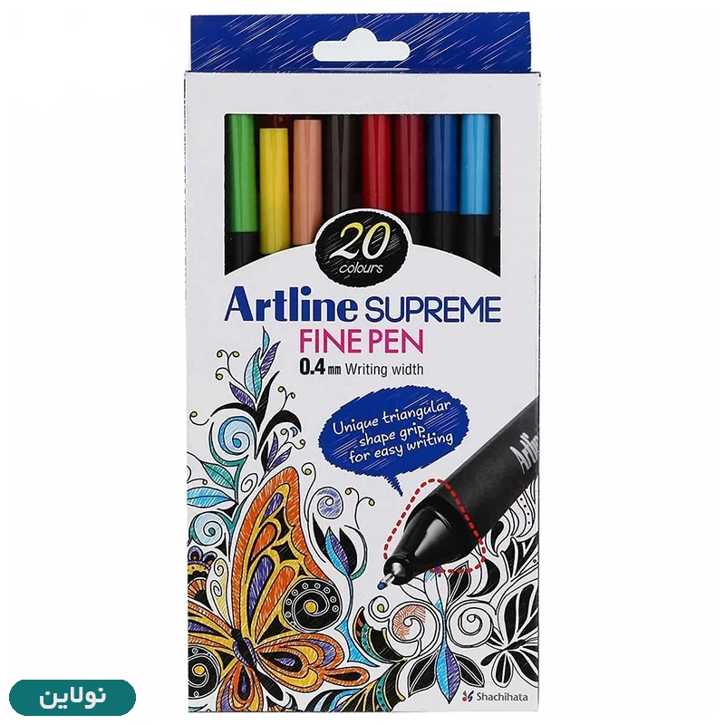 قیمت و خرید روان نویس نوک نمدی (فاین لاینر) آرت لاین سوپریم بسته 20 عددی | نولاین