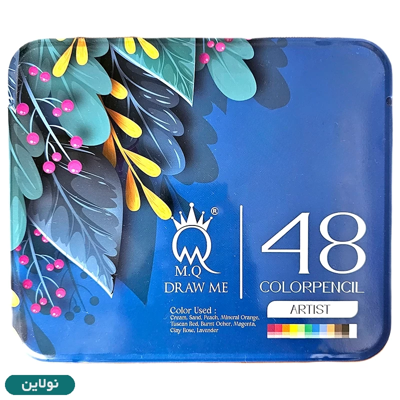 قیمت و خرید مداد رنگی ام کیو 48 رنگ mq جعبه فلزی آرتیست طرح گل | نولاین قیمت و خرید مداد رنگی ام کیو 48 رنگ mq جعبه فلزی آرتیست طرح گل | نولاین