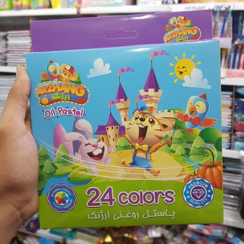 پاستل روغنی 24 رنگ جعبه مقوایی ارژنگ کد 3304 | نولاین