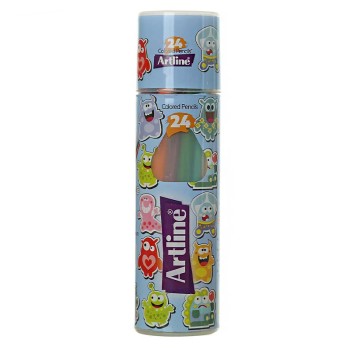 مداد رنگی 24 رنگ آرت لاین Artline استوانه ای طرح هیولا | نولاین