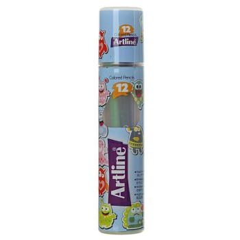 مداد رنگی 12 رنگ آرت لاین Artline استوانه ای طرح هیولا | نولاین