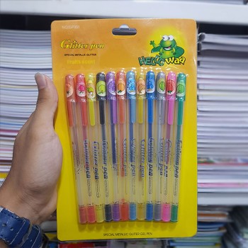 خودکار اکلیلی 12 رنگ عطری میوه ای مدل Hello waa | نولاین