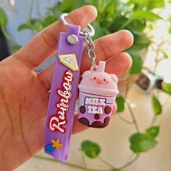 جاکلیدی فانتزی سیلیکونی طرح شیشه شیر خوک کد 0011 | نولاین