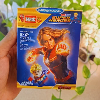 لگو آدمک کاپتان مارول captain marvel طلایی ماسک mask کد 9991 | نولاین