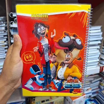 دفتر مشق تک خط حاشیه دار 100 برگ سیمی طرح خانواده میچل محصل | نولاین