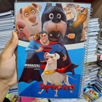 دفتر مشق تک خط حاشیه دار 100 برگ سیمی طرح حیوانات خانگی قهرمان محصل | نولاین