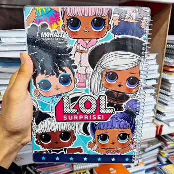 دفتر مشق تک خط حاشیه دار 100 برگ سیمی طرح لول محصل | نولاین