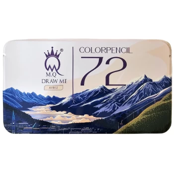 مداد رنگی ام کیو 72 رنگ mq جعبه فلزی آرتیست طرح کوهستان | نولاین